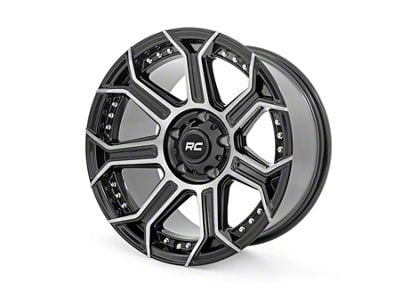 Rough Country 89 Series Black Machined Gun Metal 6-Lug Wheel; 17x9; 0mm Offset (16-23 Tacoma)