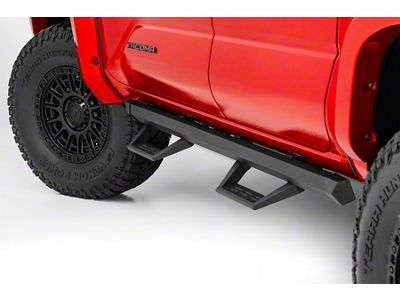 Rough Country SRL2 ADJ Aluminum Side Step Bars; Black (2024 Tacoma Double Cab)