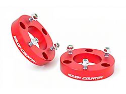 Rough Country 2-Inch Spacer Leveling Kit; Anodized Red (04-24 Titan, Exlcuding PRO-4X)