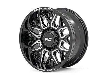 Rough Country 86 Series Gloss Black Milled 6-Lug Wheel; 20x10; -18mm Offset (16-24 Titan XD)