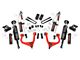 Rough Country 3.50-Inch Bolt-On Suspension Lift Kit with Vertex Adjustable Coil-Overs and Vertex Shocks; Red (07-21 Tundra, Excluding TRD Pro)