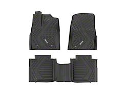 Rough Country Flex-Fit Front and Rear Floor Mats; Black (22-24 Tundra CrewMax)