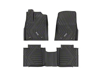 Rough Country Flex-Fit Front and Rear Floor Mats; Black (22-25 Tundra CrewMax)