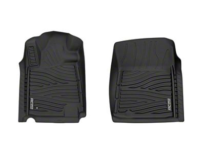 Rough Country Flex-Fit Front Floor Mats; Black (14-21 Tundra Double Cab)