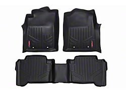Rough Country Heavy Duty Front and Rear Floor Mats; Black (07-11 Tundra Double Cab)