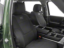 Rough Country Neoprene Front and Rear Seat Covers; Black (22-24 Tundra CrewMax w/o Factory Rear Cupholder)