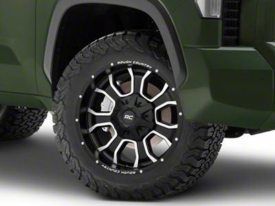 Rough Country 93 Series Matte Black Milled 6-Lug Wheel; 20x10; -18mm Offset (22-24 Tundra)