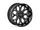 Rough Country 96 Series Gloss Black Milled 6-Lug Wheel; 22x10; -19mm Offset (22-24 Tundra)