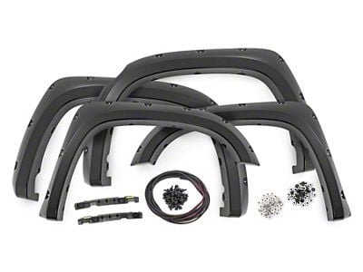 Rough Country Pocket Fender Flares; Radiant Red (14-21 Tundra)
