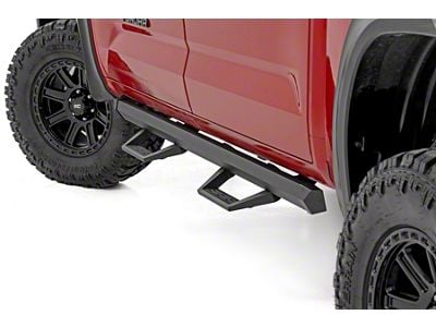 Rough Country SRL2 ADJ Aluminum Side Step Bars; Black (22-24 Tundra CrewMax)