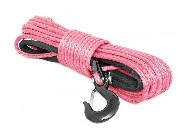 Rough Country Synthetic Winch Rope; Pink