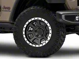 Rovos Wheels Kalahari Matte Black with Machined Lip Wheel; 17x9; -6mm Offset (20-25 Jeep Gladiator JT)