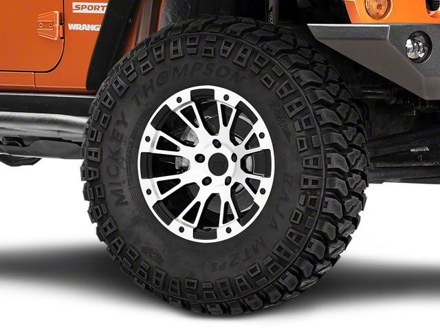 Rovos Wheels Karoo Clodd Black Machined Wheel; 17x9 (20-24 Jeep Gladiator JT)