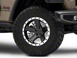 Rovos Wheels Tenere Matte Black with Machined Lip Wheel; 17x9; -6mm Offset (20-25 Jeep Gladiator JT)