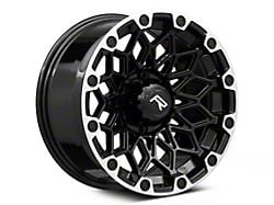 Rovos Wheels Guban Gloss Black Machined 6-Lug Wheel; 17x8.5; -6mm Offset (03-09 4Runner)