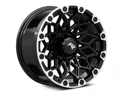 Rovos Wheels Guban Gloss Black Machined 6-Lug Wheel; 17x8.5; -6mm Offset (03-09 4Runner)