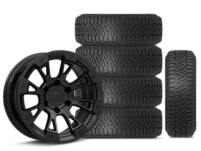 17x8.5 Rovos Wheels Karoo & 34in Kenda All-Terrain KLEVER A/T2 KR628 Tire Package; Set of 5 (21-24 Bronco, Excluding Raptor)