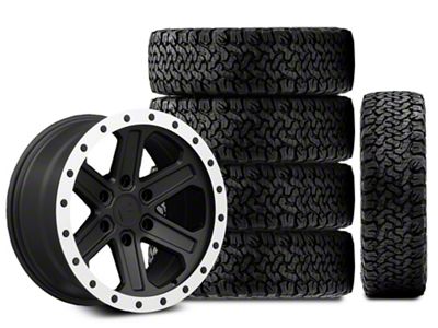 17x8.5 Rovos Wheels Tenere & 34in BF Goodrich All-Terrain T/A KO Tire Package; Set of 5 (21-25 Bronco, Excluding Raptor)