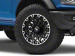 Rovos Wheels Guban Gloss Black Machined 6-Lug Wheel; 18x9; -6mm Offset (22-25 Bronco Raptor)