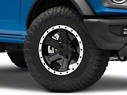 Rovos Wheels Tenere Matte Black with Machined Lip 6-Lug Wheel; 17x9; -6mm Offset (22-24 Bronco Raptor)