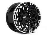 Rovos Wheels Guban Gloss Black Machined Wheel; 17x9; -6mm Offset (05-10 Jeep Grand Cherokee WK, Excluding SRT8)