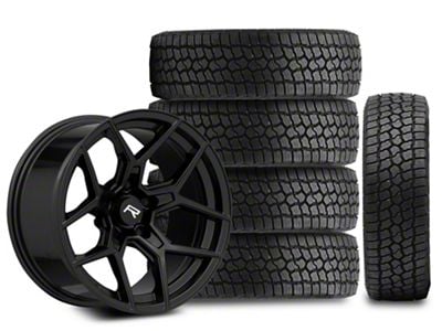17x9 Rovos Wheels Carver & 33in Milestar All-Terrain Patagonia AT/R Tire Package; Set of 5 (18-24 Jeep Wrangler JL)