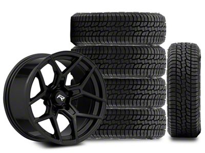 17x9 Rovos Wheels Carver & 32in West Lake All-Terrain SL369 Tire Package; Set of 5 (18-25 Jeep Wrangler JL)