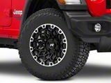 Rovos Wheels Guban Gloss Black Machined Wheel; 17x9; -6mm Offset (18-24 Jeep Wrangler JL)