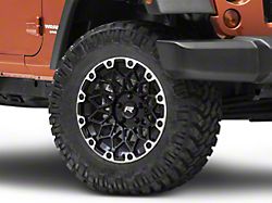 Rovos Wheels Guban Gloss Black Machined Wheel; 18x9; -6mm Offset (07-18 Jeep Wrangler JK)