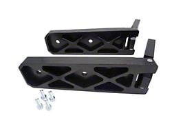 Royal Hooks Aluminum Tailgate Hinges; Black (18-24 Jeep Wrangler JL)