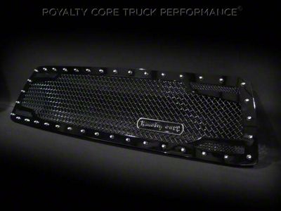 Royalty Core RC2 Twin Mesh Upper Grille Insert; Gloss Black (05-11 Tacoma)