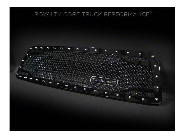Royalty Core RC2 Twin Mesh Upper Grille Insert; Gloss Black (05-11 Tacoma)