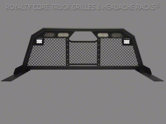 Royalty Core RC88X Headache Rack with LED Light Bars; Satin Black (12-23 Tacoma)