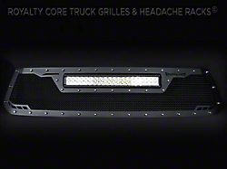 Royalty Core RCRX LED Race Line Upper Grille Insert with Top Mount LED Light Bar; Satin Black (12-15 Tacoma)