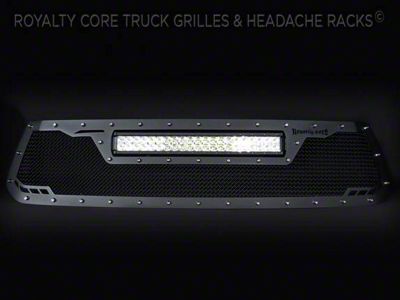 Royalty Core RCRX LED Race Line Upper Grille Insert with Top Mount LED Light Bar; Satin Black (12-15 Tacoma)