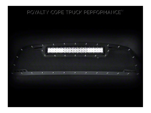 Royalty Core RCRX LED Race Line Upper Grille Insert with Top Mount LED Light Bar; Satin Black (05-11 Tacoma)