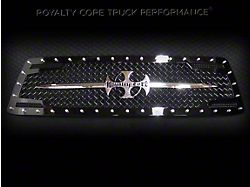 Royalty Core RC2 Twin Mesh Upper Grille Insert with Chrome Sword Assembly; Gloss Black (10-13 Tundra)
