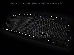 Royalty Core RC2 Twin Mesh Upper Grille Insert; Gloss Black (07-09 Tundra)