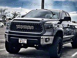 Royalty Core RC2 Twin Mesh Upper Grille Insert with Tundra Emblem; Gloss Black (14-17 Tundra)