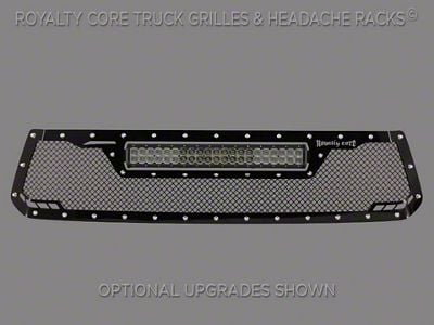 Royalty Core RCRX LED Race Line Upper Grille Insert with Top Mount LED Light Bar; Satin Black (14-17 Tundra)