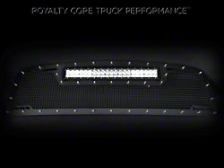 Royalty Core RCRX LED Race Line Upper Grille Insert with Top Mount LED Light Bar; Satin Black (07-09 Tundra)