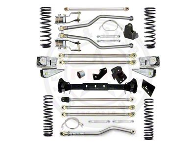 RPM Steering 3-Inch Ultimate Aluminum Long Arm Suspension Lift Kit with Rubicon Ultimate Aluminum Sway Bar Links and FOX 2.0 IFP Performance Shocks (20-25 3.6L Jeep Gladiator JT w/ Aftermarket Axles)