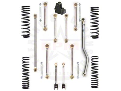 RPM Steering 3-Inch Ultimate Aluminum Mid Arm Suspension Lift Kit with Ultimate Quick Disconnect Sway Bar Links (20-25 3.6L Jeep Gladiator JT)