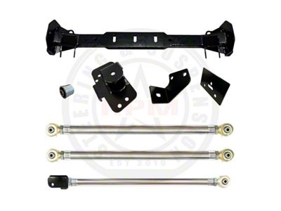 RPM Steering Front 3-Link Long Arm Upgrade Kit with 2.25-Inch Lower Control Arms for Aftermarket Axle (20-25 3.0L EcoDiesel Jeep Gladiator JT)