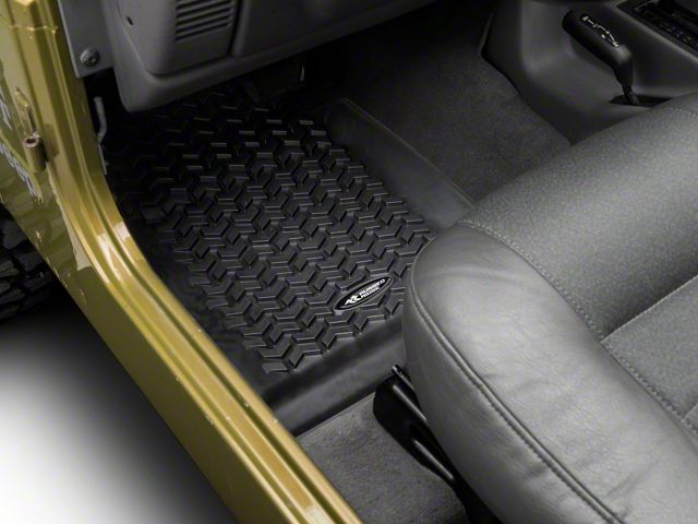 Rugged Ridge All-Terrain Front, Rear and Cargo Floor Liners; Black (97-06 Jeep Wrangler TJ)