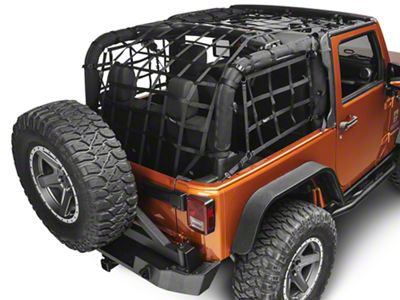 Rugged Ridge Cargo Net; Black (07-18 Jeep Wrangler JK 2-Door)