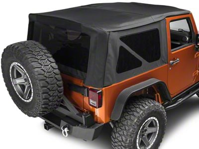 Rugged Ridge Replacement Sailcloth Soft Top with Tinted Windows; Black Diamond (10-18 Jeep Wrangler JK 2-Door)