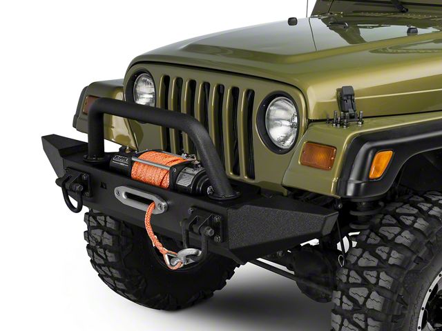 Rugged Ridge XHD Front Bumper with Over-Rider Hoop and Standard Ends (76-06 Jeep CJ5, CJ7, Wrangler YJ & TJ)