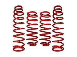 RSO Suspension 2.50-Inch Front and Rear Lift Coil Springs; Red (07-18 Jeep Wrangler JK 4-Door)