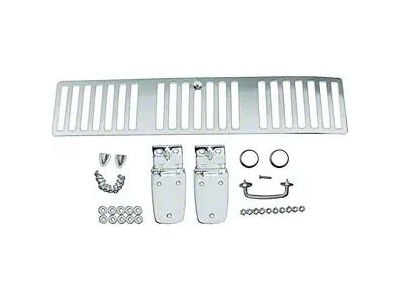 RT Offroad Complete Hood Appearance Kit; Stainless Steel (1997 Jeep Wrangler TJ)